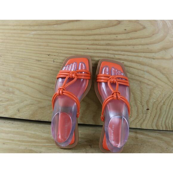 Azalea Wang Sandals Womens 11 Lot of 2 Gold Orange Steston Slip On Rope New - Picture 6 of 10